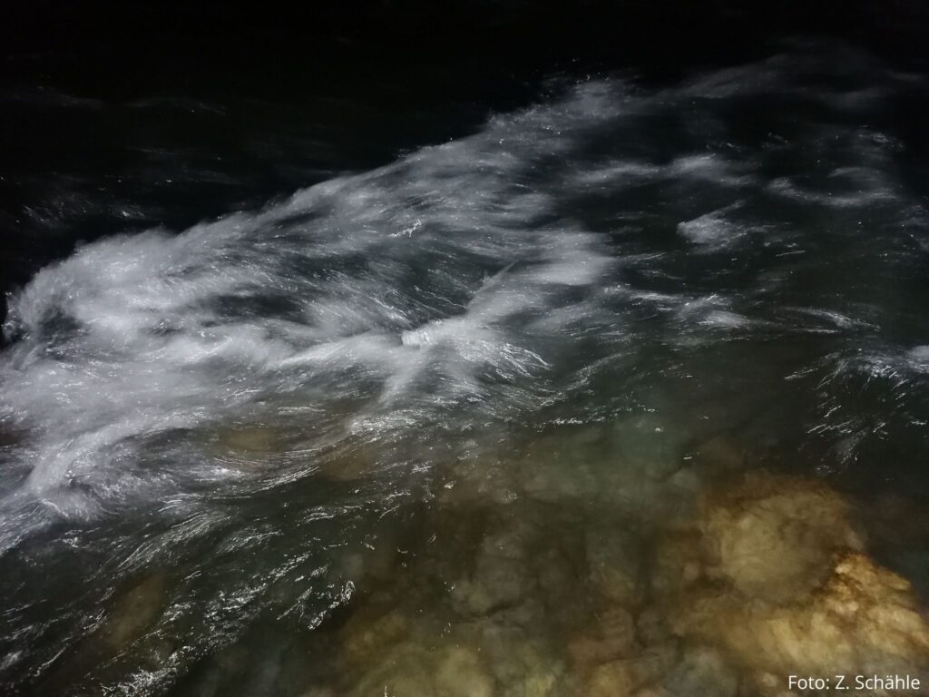 Flussstelle oberhalb des Schotterwerkes