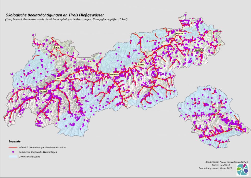 Gesamte Gewässerbelastung Tirols