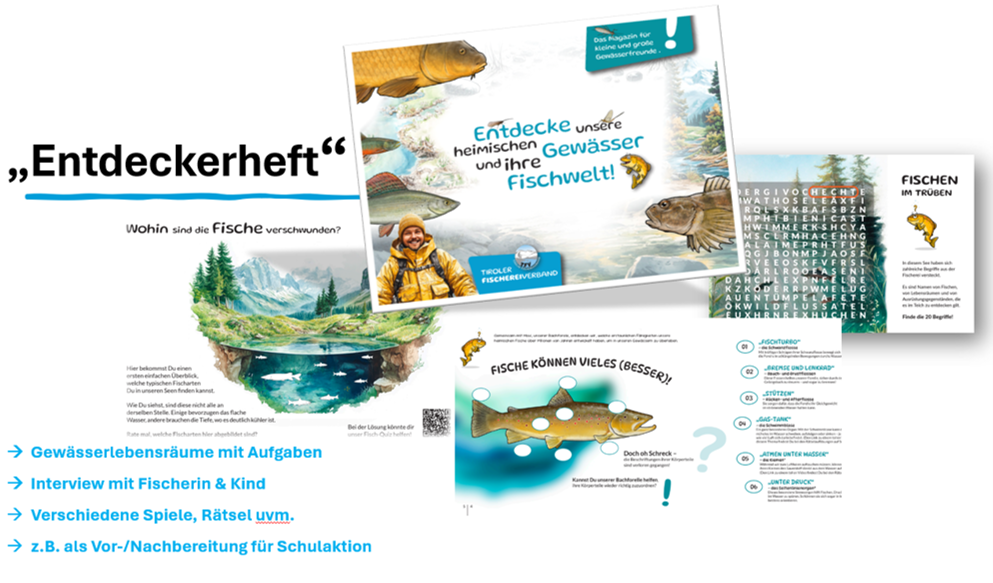 Das Entdeckerheft vom Tiroler Fischereiverband!